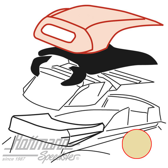 Convertible top, .67-7.72, Sonnenland, beige |  | 020-4662-20