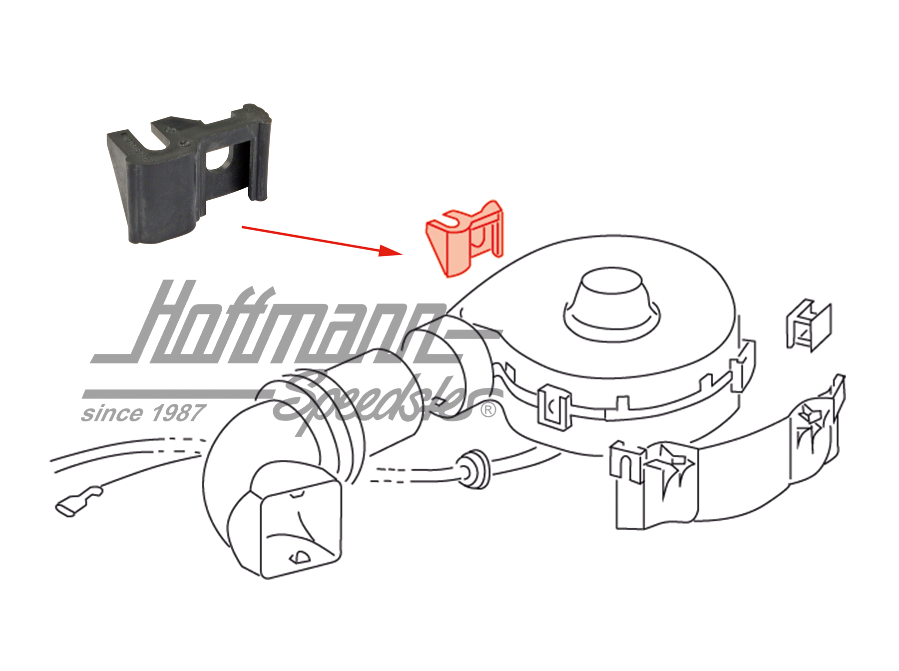 Retainer, fresh-air fan, 1303 | 133 819 045 | 020-2439-40