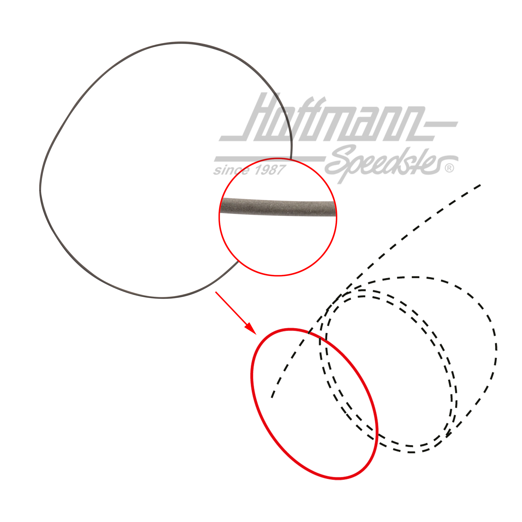 Seal, headlight / headlight housing, 8.67- | 111 941 129 | 020-4992