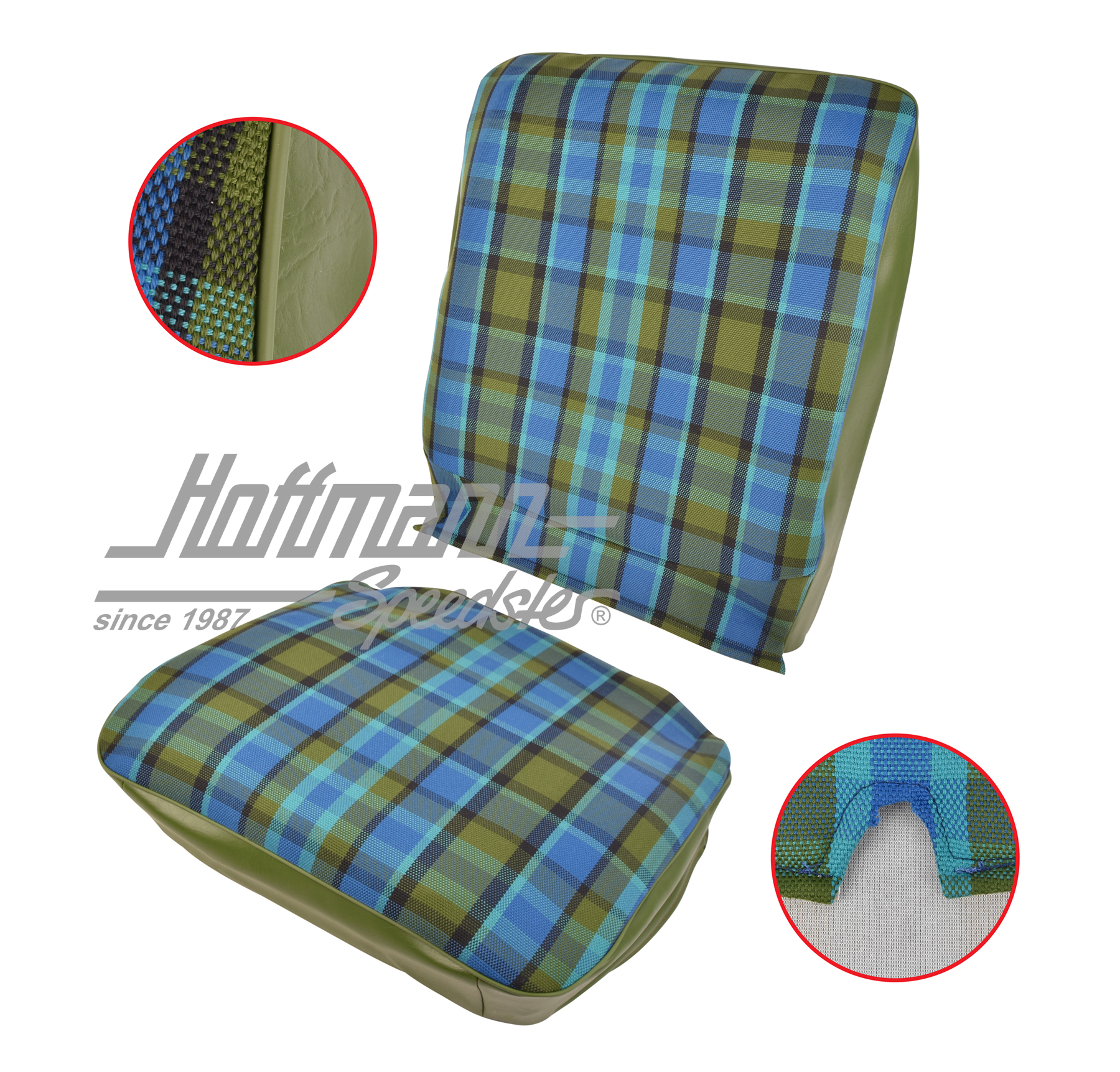 Seat cover, Westfalia, blue/green, 68-74 |  | 098-1305-50