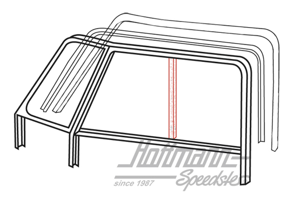 Seal, sliding window, vertical, -67 | 211 845 231 | 089-0136