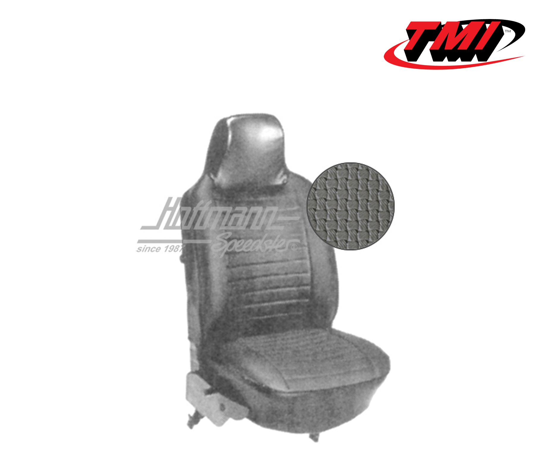 Seat upholstery, Sedan, 8.73-7.76, Basketweave, grey | 43-1128-06 | 055-5335