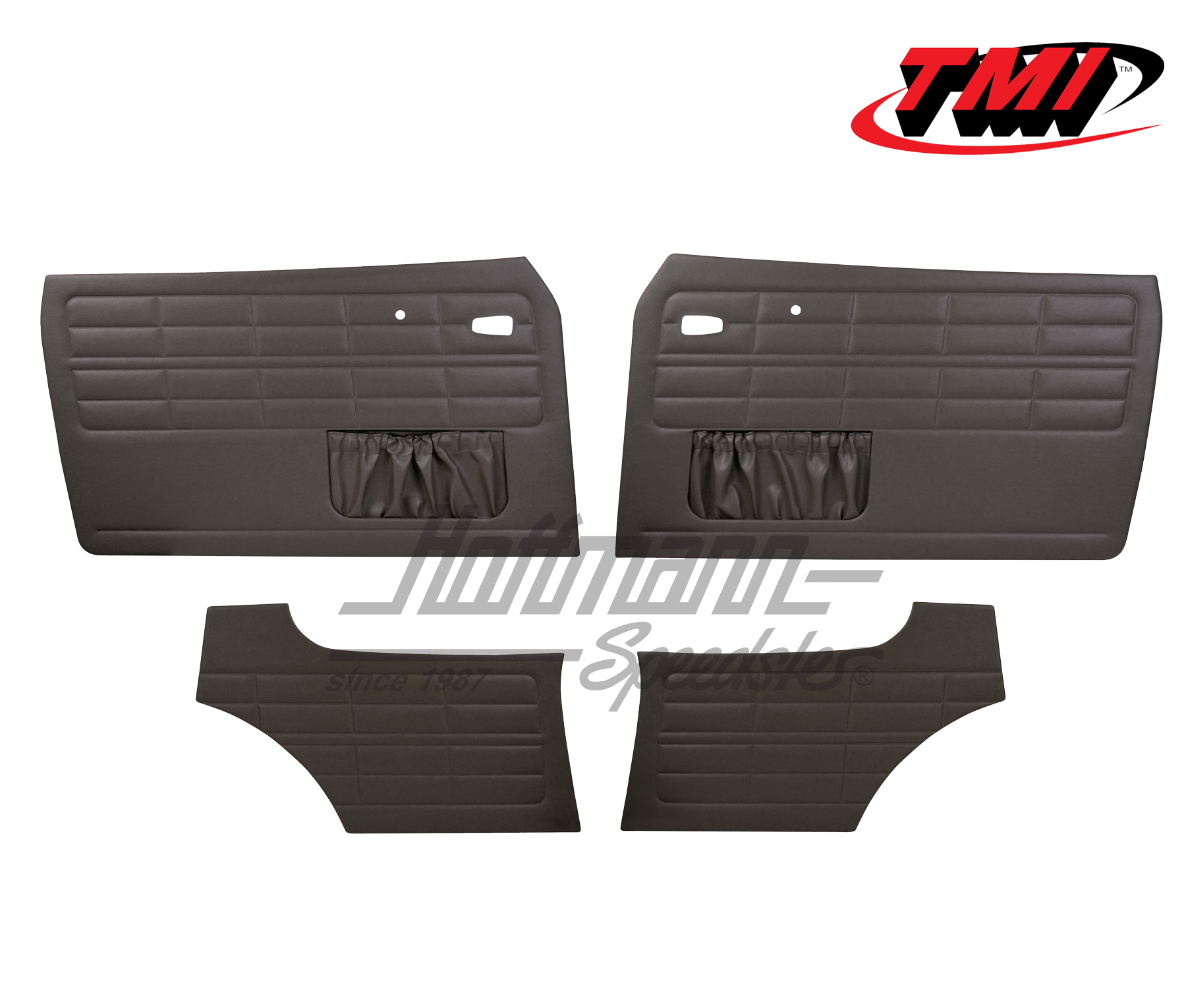 Door panels, Karmann Ghia Coupé, 8.63-, black | 10-1525-11 | 066-0012-01