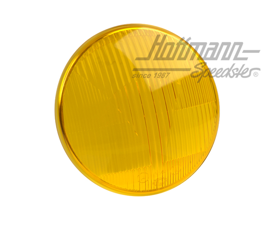 Headlight glass, Karmann Ghia, 8.55-7.60, Hella, yellow | 9ES 071 554-001G | 063-2230-32