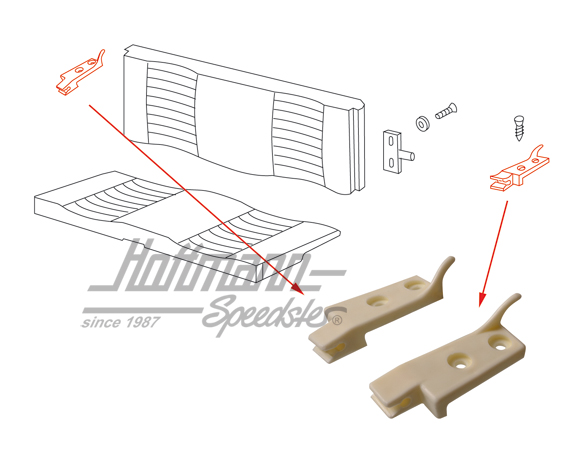 Attachment, rear-bench backrest, Convertible, 68-74 | 141 885 563 A | 066-1242