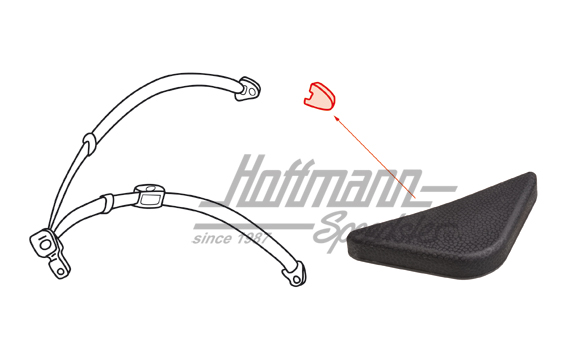 Cover, seat belt, upper, 1.72- | 111 857 719 F | 045-9189-63