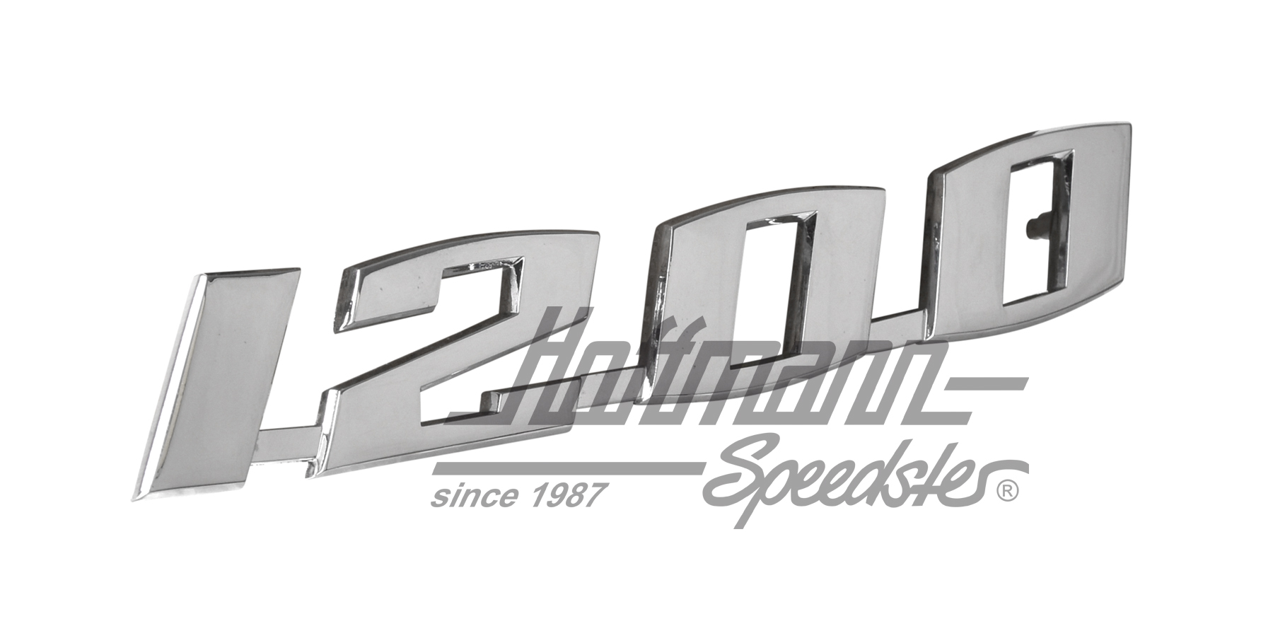 Emblem "1200", 15.5 x 2.5 cm, chromed                                                               