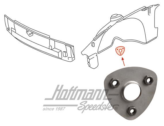 Reinforcing plate, stabilizer, front | 914 501 162 10 | 600-8000