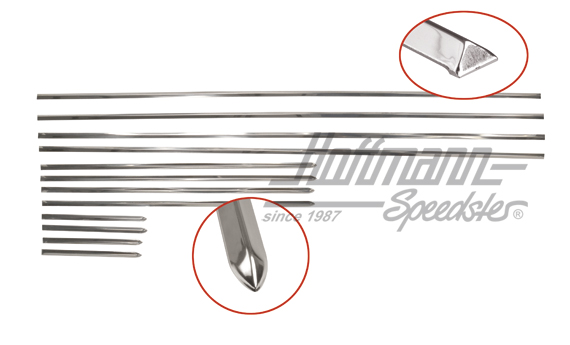 Body moulding set, Karmann Ghia, 8.59-7.65 | 141 898 499 | 060-6048
