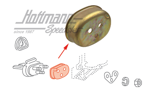 Mounting cap, gearbox mount, front | 113 301 329 E | 020-0690-30