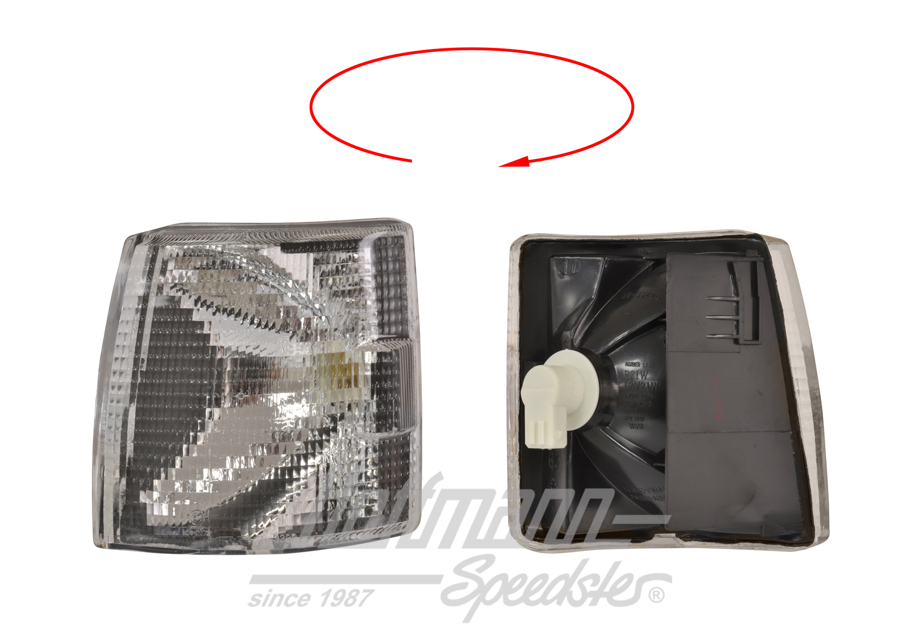 Turn indicator, front, white, left (short)                                                          